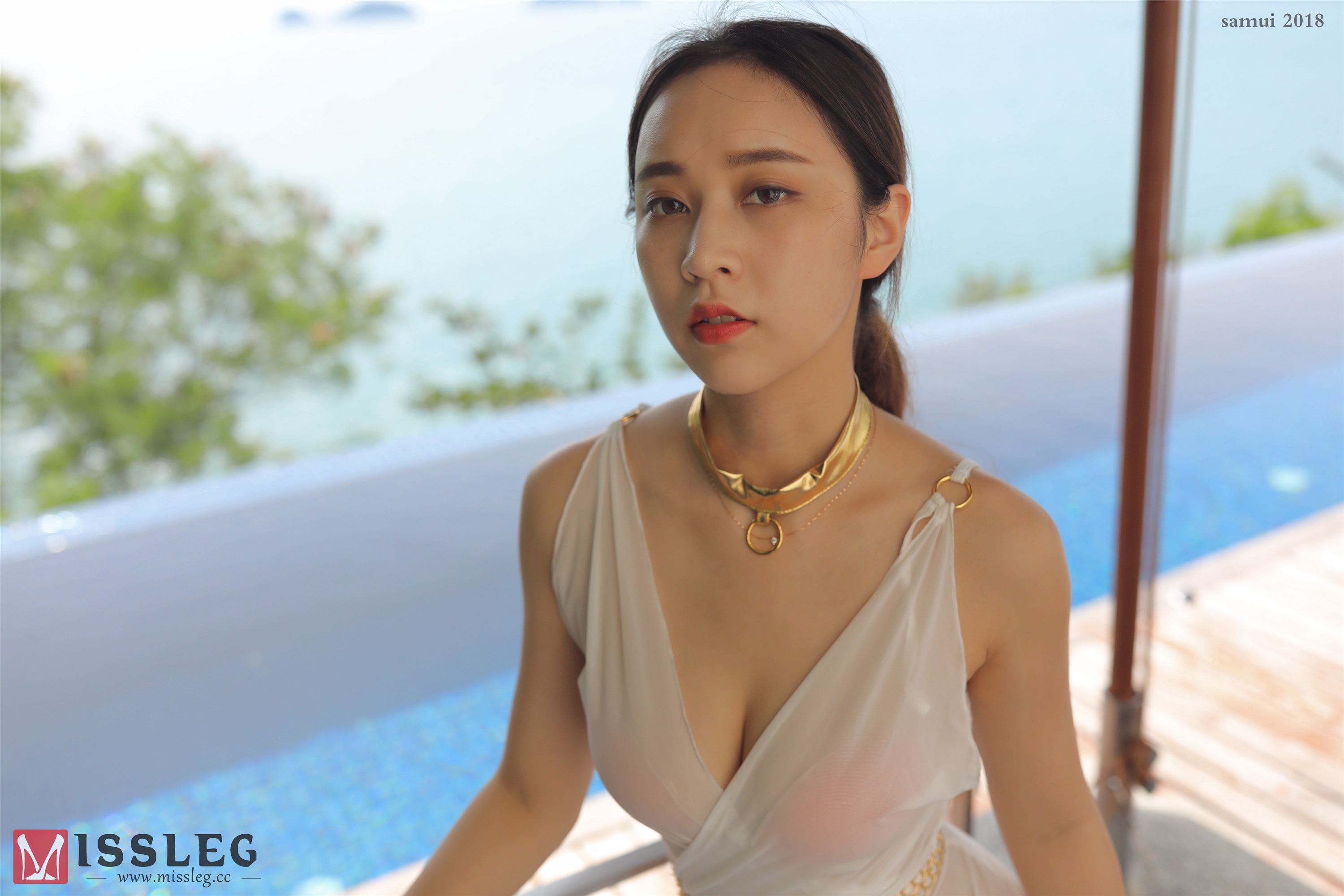 Missleg Koh Samui Travel Shooting Crowdfunding Series L002 See-through White Yarn Joileen